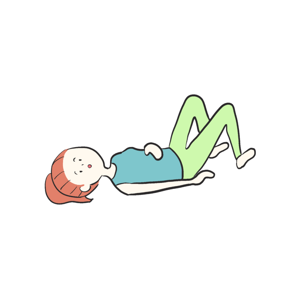 寝ながらできる骨盤底筋トレーニング説明画像